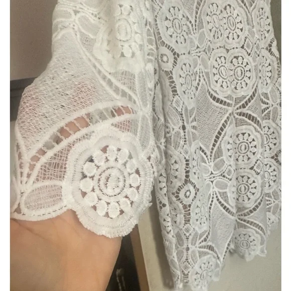 White Lace Dress - Picture 7 of 9